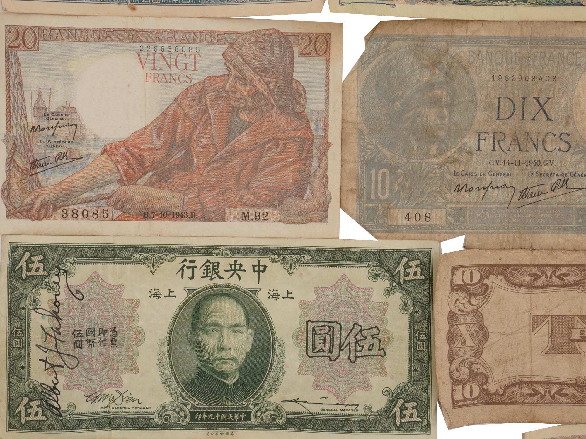 VINTAGE WORLDWIDE ASIAN PAPER MONEY COLLECTION PIC-2